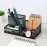 Desk Stationery Organizer Creative Metal Pen Holder Pencil File Storage Rack 3 Grid Storage Box Office Accessories