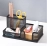 Desk Stationery Organizer Creative Metal Pen Holder Pencil File Storage Rack 3 Grid Storage Box Office Accessories
