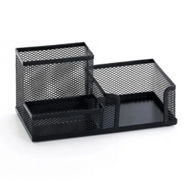 Desk Stationery Organizer Creative Metal Pen Holder Pencil File Storage Rack 3 Grid Storage Box Office Accessories
