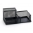 Desk Stationery Organizer Creative Metal Pen Holder Pencil File Storage Rack 3 Grid Storage Box Office Accessories