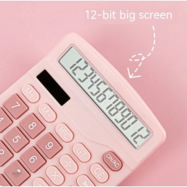 12 Digits Electronic Calculator Solar Calculator Dual Power Supply Calculator for Home Office School Financial Accounting Tools
