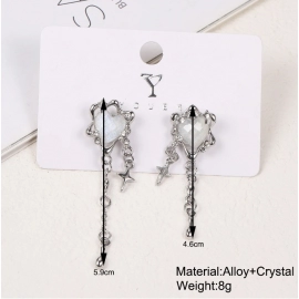 New Sweet Cool Wind Love Tassel Star Earrings Women Design Senior Sense of Fashion Personality Earring Party Jewelry