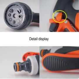 Watering Gun Garden 8 Modes High Pressure Sprayer Adjustable Irrigation Watering Nozzle for Plant Lawn Yard Watering Sprinkler