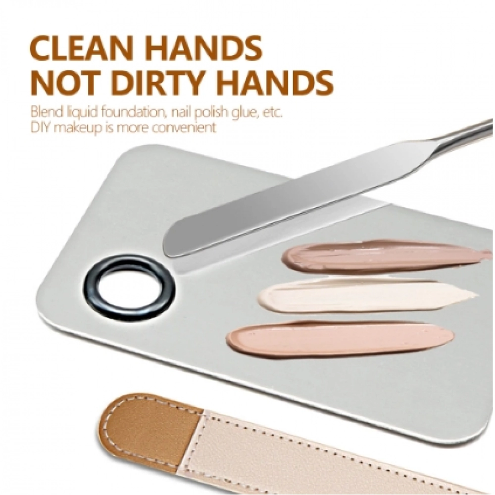 Stainless Steel Makeup Foundation Spatula Mix Stick Foundation Eye Shadow Cream Pigments Mixing Tool Cosmetic MakeUp Custom Logo Stainless Steel Makeup Foundation Spatula Mix Stick Foundation Eye Shadow Cream Pigments Mixing Tool Cosmetic MakeUp Custom Logo