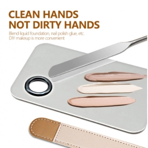 Stainless Steel Makeup Foundation Spatula Mix Stick Foundation Eye Shadow Cream Pigments Mixing Tool Cosmetic MakeUp Custom Logo