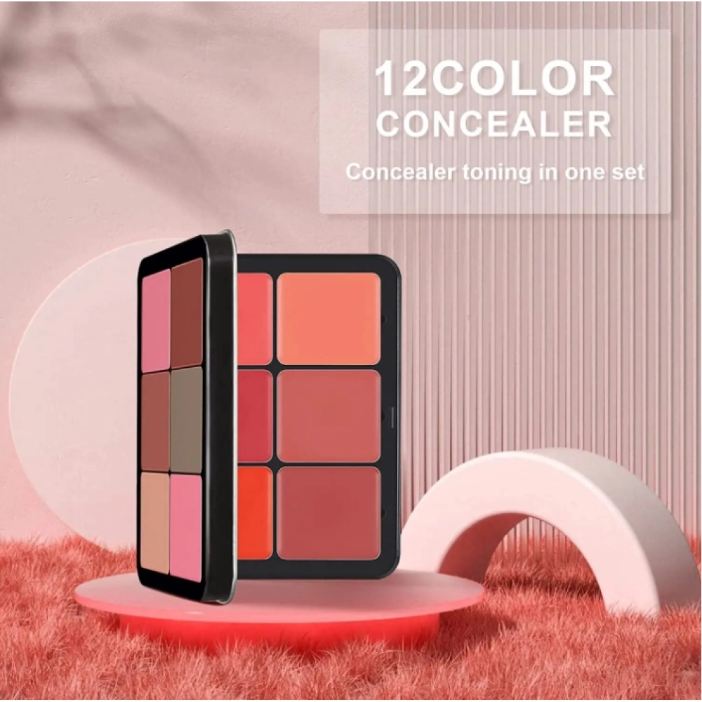 12 Color Blush Concealer Set Natural Blemish Brightening Highlighter 16 Color Waterproof face contour cream palette custom logo 12 Color Blush Concealer Set Natural Blemish Brightening Highlighter 16 Color Waterproof face contour cream palette custom logo
